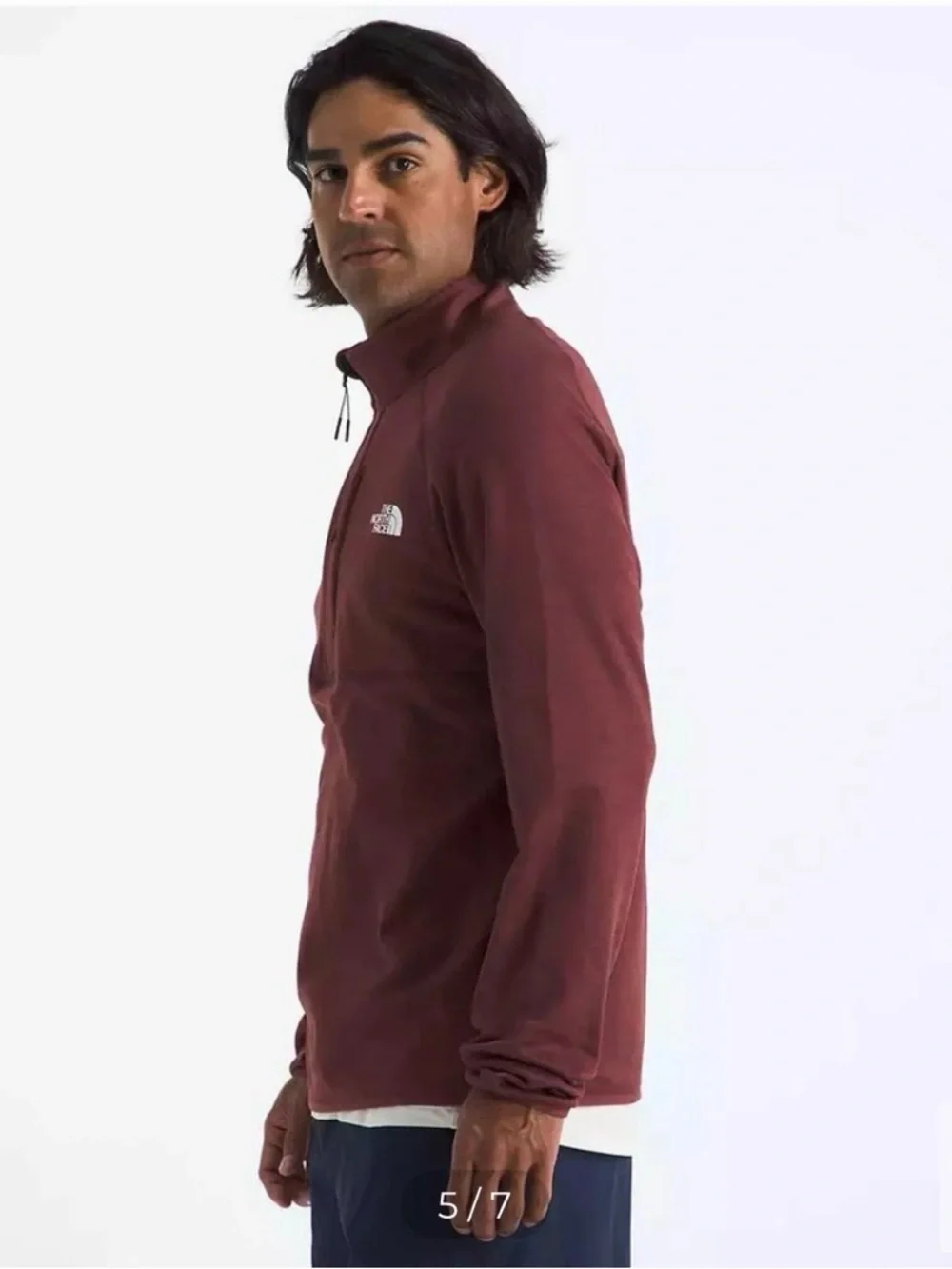 The North Face Men’s Canyonlands 1/2 Zip Fleece Pullover in Red Maroon, size XL